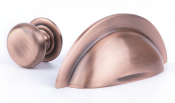 Cup Pull Handle Brass Fixing Centres 64 mm Jude Antique copper - view 2