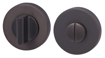 WC Release and Inside Turn Round Ø 52 mm Zinc Alloy RO12 Brushed black nickel