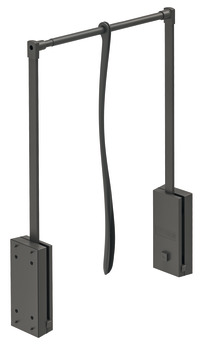 Wardrobe Lift Häfele Dresscode For internal cabinet width 440-610 mm umber grey RAL 7022