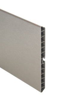 Plinth Panel 147x3000mm PVC/Stainless Steel Silver