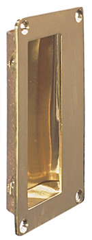 Flush Pull Handle 102x51mm Brass Polished Brass - view 2