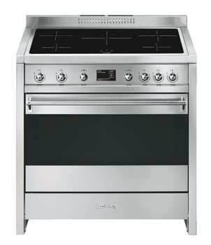 Cooker Electric Induction with Multifunction Pyrolitic Oven 900 mm Smeg Opera A1PYID-9 - Stainless steel