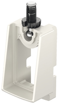 Rail End Support for Straight-Edged Wardrobe Rail Häfele Dresscode Traffic white RAL 9016