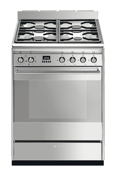 Cooker Gas with Multifunction Oven 7 Functions 600 mm Smeg Concert SUK61MX9 - Stainless steel