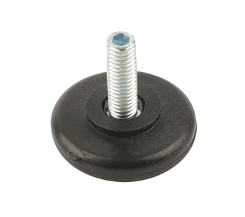 Base Leveller with M8 x 22 mm Threaded Bolt Plastic Black Ø 29 mm base height 9 mm