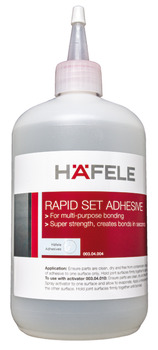 High Strength Adhesive Rapid Set Häfele Size 500 g bottle with screw cap