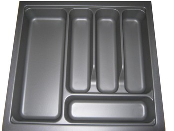 Plastic Cutlery Insert Depth 431mm Slate Grey to Suit Matrix Box A Drawer Systems For cabinets with 18/19 mm board thickness Width 1124 mm for cabinet width 1200 mm