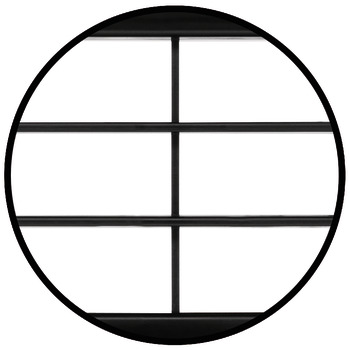 Ventilation Grille Rectangle 458x65mm Plastic Black - view 2