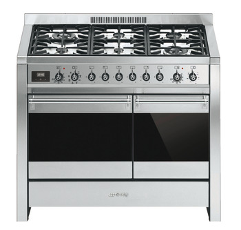 Cooker Dual Fuel with Double Oven 1200 mm Smeg Opera A4-81 - Stainless steel