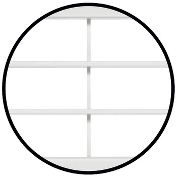 Ventilation Grille Rectangle 458x65mm Plastic White - view 2