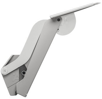 Single Door Flap Fitting Complete Set Free Space 1.8 Push 90° or 107° opening angle Model D pto light grey