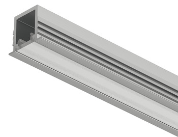 Aluminium Profile for Recess Mounting Loox5 LED Flexible Strip Lights 1104 Length 3000 mm depth 11.5 mm diffuser width 8 mm Silver coloured