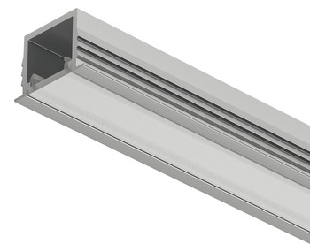 Aluminium Profile for Recess Mounting Loox5 LED Flexible Strip Lights 1103 Length 3000 mm depth 11.5 mm diffuser width 11 mm Silver coloured