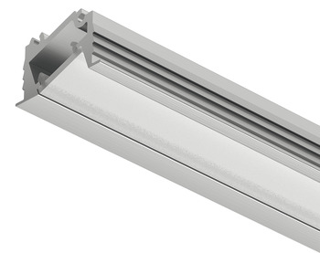 Aluminium Profile for Recess Mounting Loox5 LED Flexible Strip Lights 1106 Length 3000 mm depth 16.9 mm diffuser width 11 mm Silver coloured