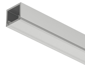 Aluminium Profile for Surface Mounting Loox5 LED Flexible Strip Lights 2101 Length 3000 mm depth 10.7 mm diffuser width 13 mm Silver coloured