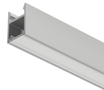 Aluminium Profile for Surface Mounting Loox5 LED Flexible Strip Lights 2103 Length 3000 mm depth 18 mm diffuser width 11 mm Silver coloured