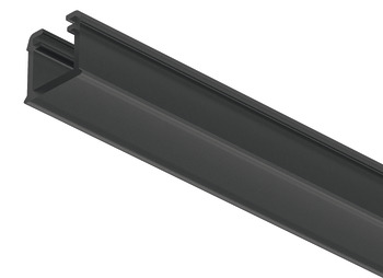 Plastic Profile for Recess Mounting Loox 5 LED Strip Lights 1101 Length 3000 mm internal width 8 mm Black