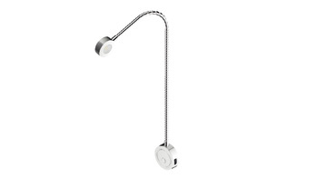 LED Flexible Reading Light 24 V USB Charging Rated IP20 Ø 36 mm Loox5 LED 2034 For surface mounting Chrome plated