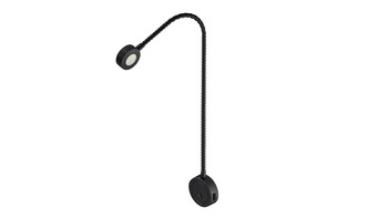 LED Flexible Reading Light 24 V USB Charging Rated IP20 Ø 36 mm Loox5 LED 2034 For surface mounting Black