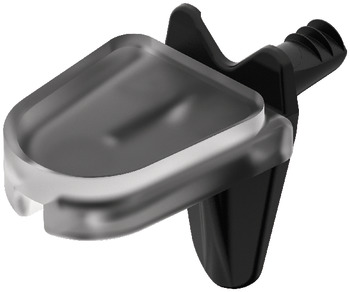 Shelf Support Plug in for Ø 3 mm Hole Zinc alloy with plastic support black passivated