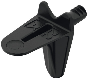 Shelf Support Plug in for Ø 3 mm Holes Load Capacity 75 kg Zinc Alloy With twin grooves black passivated