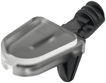 Shelf Support Plug in for Glass Shelves For Ø 5 mm Holes Black Passivated Transparent Support