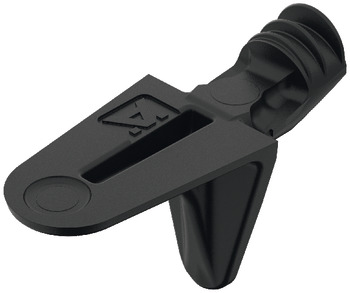 Shelf Support D5mm w Twin Plug Zinc Alloy Black