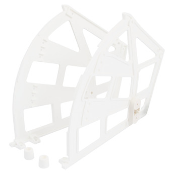 Shoe Rack for 3 Shelves Plastic Wht 1Set=2pcs - view 2