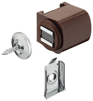 Magnetic Catch Pull 3.0 for Screw Fixing Round Housing for screw fixing Brown