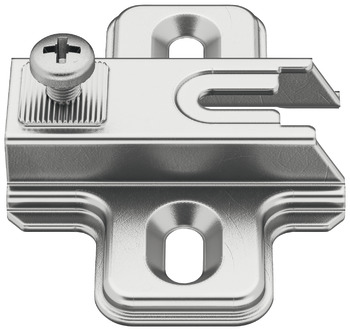 Cruciform Mounting Plate Combi Hospa Screw Fixing for Slide On Metalla A Concealed Hinge Steel Height 4 mm