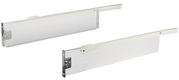 MX Mtl Drawer Sides Sgl 20kg 150/450mm Wht MX Mtl Drawer Sides Sgl 20kg 150/450mm Wht