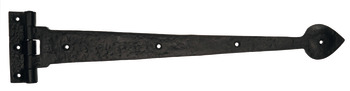 Working Strap Hinge Cast Iron Arrow-Type Black antique Length 390 mm x Height 102 mm