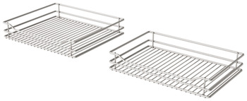 Swing Out Corner Storage Classic Silver Linear Wire Baskets Vauth-Sagel VS COR Fold For cabinet width: 800 mm For door width: 400 Left hand