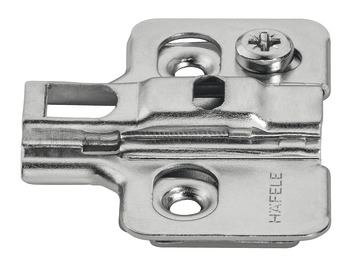 Mounting Plate Cruciform for use with Hospa Countersunk Screws Häfele Metalla 310 For quick fixing hinges Height 2 mm