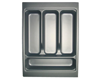 Plastic Cutlery Insert Depth 423 mm to Suit Matrix Box S Drawer Systems For cabinets with 18/19 mm board thickness Width 801 for cabinet width 900 mm Silver