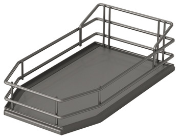 Swing Out Larder Unit Premea Lava Grey Solid Base and Wire Baskets VS TAL GATE N Complete set centre mounting height adjustable full extension Installed height: 1700 - 1950 mm for cabinet width: 300 mm