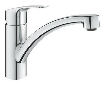 Mixer Tap Single Lever Low Spout Grohe Via Contemporary Polished chrome