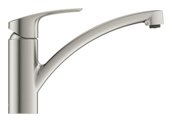 Grohe Via 30465DC0 Sg Lvr Low Tap Brushed Stainless Steel - view 3