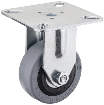 Single Wheel Castor Swivel with or without Brake Wheel Ø 50-75 mm Plate Fixing Screw-on plate or M10 threaded bolt Wheel Ø 50 mm Load capacity: 40 kg