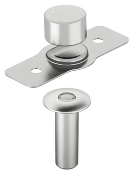 Door Stop Magnetic Concealed Brushed chrome plated - view 2