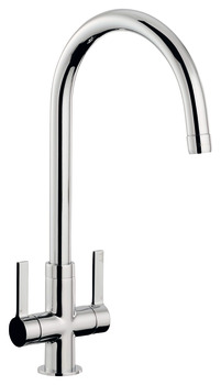 Mixer Tap Dual Lever C-Spout Abode Pico Polished chrome - AT1226