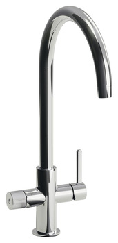 Tap 3-in-1 Tap for Hot Cold and Filtered Water C-Spout Abode Puria Aquifier   Polished chrome - AT2042