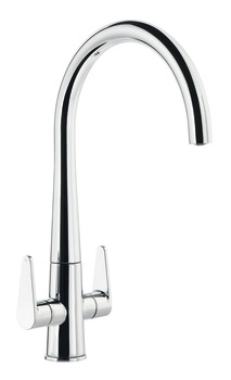 Mixer Tap Dual Lever C-Spout Abode Coniq R Polished chrome - AT2123