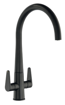 Mixer Tap Dual Lever C-Spout Abode Coniq R Matt black - AT2125