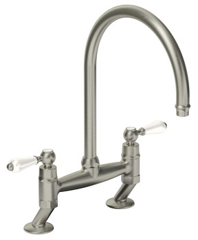 Tap Traditional Bridge C-Spout Abode Ludlow Brushed nickel - AT1217