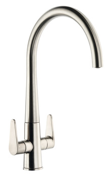 Mixer Tap Dual Lever C-Spout Abode Coniq R Brushed nickel - AT2124