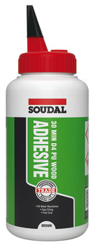 Wood Adhesive Water Resistant 750g Soudal D4 PU 30 minutes curing time