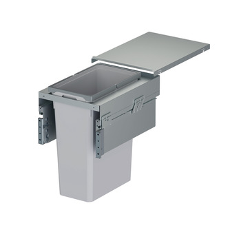 Pull Out Waste Bin 400 mm Vauth-Sagel VS ENVI Space XX Pro S / Pro With synchronised over extension runners For cabinet width 400 mm depth 476 mm 1x 44 litres - silver - view 2