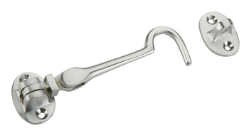 Cabin Hook and Eye Standard Pattern Brass Length 153 mm satin chrome