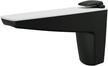 Moon shelf support for glass and wooden shelves Matt black